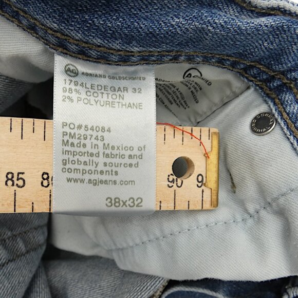 AG Adriano Goldschmied Everett Jeans 38x32 Men’s Slim Straight Blue Denim - Picture 2 of 10